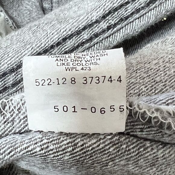 Vintage LEVI'S 501 Jeans Men’s 38x34 Straight Leg Black Acid Wash Denim MADE USA - Picture 15 of 16